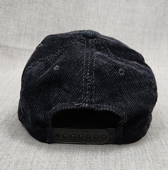 Vintage Jaguar Luxury Car Co. Black Corduroy Trucker Snapback Hat/ Cap. - Picture 5 of 8